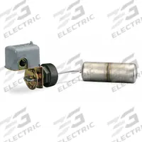 TELEMECANIQUE SENSORS Liquid Level Switch: Close On Rise, DPST-2NC, Steel (MPN 9037HG30). Key specifications — Brand: TELEMECANIQUE SENSORS; Electrical Connection Type: Screw Clamp; Float Rod Angle: 90°; Minimum Media Specific Gravity: 0.85.
