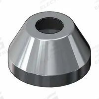 T&S BRASS Escutcheon: For T&S Brass Faucets Series, Brass, Chrome Finish, 2 1/4 in Overall Wd (MPN 001257-40NS). Key specifications — Finish: Chrome; Compatible Series: T&S Brass Faucets; Brand: T&S BRASS.