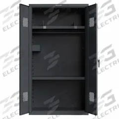 STRONG HOLD Locker: 42 in x 24 in x 78 in, Steel, Includes Footlocker, 2 Shelves, 3 Compartments (MPN TA-50-COM-P). Key specifications — attr144107: Ventilated; attr117606: Yes; attr117610: RAL 7024 "Dark Gray"; attr117607: Assembled; attr117621: Steel; attr117608: Yes; attr117609: No; attr117612: Yes.