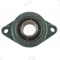 NTN 2 Bolt Flange Bearing: Radial Ball, 1 11/16 in Bore, Cast Iron, Set Screws, 7 13/32 in Lg (MPN UCFL209-111D1). Key specifications — Bore Type: Cylindrical; Brand: NTN; Lubricant Material: NLGI #3 Equivalent; Mounting Bolt Size: 5/8 in; System of Measurement: Inch.