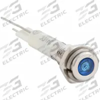 APPROVED VENDOR Flush Panel Light: 6 mm Panel Mounting Hole Dia, LED, Blue, Flush Head, H06 (MPN 24M040). Key specifications — Brand: APPROVED VENDOR; Electrical Connection: Lead for Soldering.