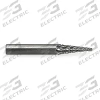 WIDIA Carbide Bur: Pointed-End Cone, SM-43, Double Cut, 1/8" x 5/8" Head, 1/8" Shank (MPN M41487). Key specifications — Trade Number: SM-43; Brand: WIDIA METAL REMOVAL.