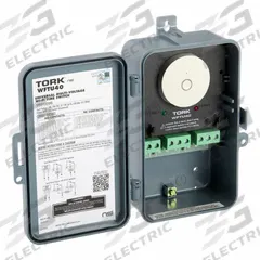 TORK Digital Timer: 7 day, Astronomic, 120/208-240/277V AC, DPDT, Digital (MPN WFTU40). Key specifications — Body Material: Plastic; Indoor/Outdoor Usage: Indoor; Astronomic Functionality: Astronomic; Mounting Style: Surface; Brand: TORK.