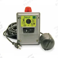 ZOELLER High Water Alarm: High Level, 115V AC, Auto, 82 dB, Audio/Visual, 1 Alarm Inputs, 4X, Cable (MPN 10-0682). Key specifications — Brand: ZOELLER; Nameplate Voltage: 115V AC; Manufacturer Part Number: 10-0682; Switch Type Included: Tether Float; Battery Backup: Yes.