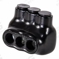 POLARIS Multitap Connector: 3 Port, Single-Sided Entry, 14 AWG – 4 AWG Wire Size, Black (MPN IPL4-3B). Key specifications — Body Material: Aluminum; Brand: POLARIS.
