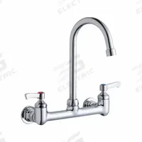 ELKAY Handle-Operated Faucet: Wall, Centerset, Brass, Chrome Plated, 1.5 gpm Flow Rate, Gooseneck (MPN LK940GN05L2H). Key specifications — Color/Finish: Chrome Plated; Series: Elkay®; Includes: Vandal-Resistant Aerator.
