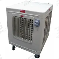 DAYTON Portable Evaporative Cooler: 1,000 sq ft – 1,400 sq ft, 5-15P, 120V AC (MPN 6RJZ3). Key specifications — attr1152013: 2; attr1151993: DAYTON.