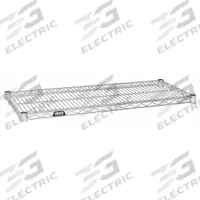 APPROVED VENDOR Wire Shelf: 48 in x 24 in, 1 Shelves, Split Sleeve, 250 lb Load Capacity, Dry, Steel (MPN 2448LZ). Key specifications — NSF Approved: Yes; Recommended Environment: Dry; Material: Steel; Brand: APPROVED VENDOR; Color: Silver; Finish: Zinc Plated; NSF Approval: NSF Approved.