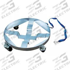 APPROVED VENDOR Drum Dolly: 900 lb Load Capacity, For 5 gal to 55 gal Container Capacity, Round (MPN 6FVJ1). Key specifications — attr1187953: (4) Swivel; attr1187958: 5 gal to 55 gal; attr1187960: Round; attr1187991: APPROVED VENDOR.