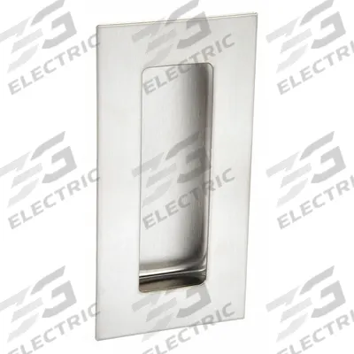 SUGATSUNE Recessed Pull Handle: Threaded Holes, Stainless Steel, Silver, Tray - Rectangular Recessed Pull Handles