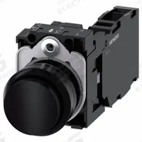 SIEMENS Extended Push Button Operator: Non-Illuminated, Extended Profile, Non-Metallic, 22 mm (MPN 3SU1100-0BB10-1FA0). Key specifications — Brand: SIEMENS; Action: Momentary; Series: 3SU; Push Button Material Type: Non-Metallic.