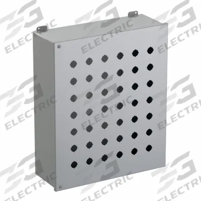 HAMMOND Push Button Enclosure: 22mm, 42 Holes, Carbon Steel - Enclosures for 22mm Operators