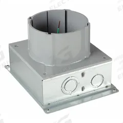 HUBBELL WIRING DEVICE-KELLEMS Floor Box: Round, 1 1/4 in/1 in/3/4 in For Conduit Sizes, Box Only (MPN S1SFB). Key specifications — Box Color: Gray; For Conduit Sizes: 3/4 in; Brand: HUBBELL WIRING DEVICE-KELLEMS; Includes Cover: Box Only.