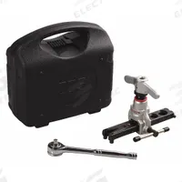 PRO-SET Eccentric Flaring Tool: Single 45 Degree, Aluminum/Copper, 3/4 in Tube Flaring Size, Case (MPN FT800FN). Key specifications — attr470063: Drive Ratchet; attr470064: Yes; attr514815: Aluminum; attr542239: Case; attr542240: Flaring Tool Kit; attr447992: FT800FN; attr447995: PRO-SET.
