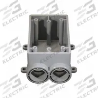 CANTEX Electrical Box: PVC, Rectangular, 1 Gangs, 1/2 in Hub Size, 21.8 cu in Capacity, Gray (MPN 5133540). Key specifications — Color: Gray; Brand: CANTEX.