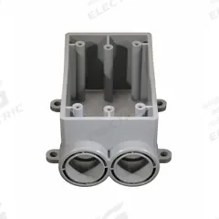 CANTEX Electrical Box: PVC, Rectangular, 1 Gangs, 1/2 in Hub Size, 21.8 cu in Capacity, Gray (MPN 5133540). Key specifications — Color: Gray; Brand: CANTEX.