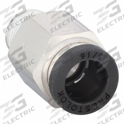 PARKER Push-Fit Fitting: 5/16 in OD x 1/8 in Pipe Size, Push-to-Connect x MNPTF - Nickel-Plated Brass Tube Fittings