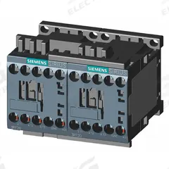 SIEMENS IEC Magnetic Contactor: Reversing, 3 Poles, 3NO Contacts, 7 A, 120V AC Coil (MPN 3RA23158XB301AK6). Key specifications — Brand: SIEMENS; Integrated Surge Suppression: No.