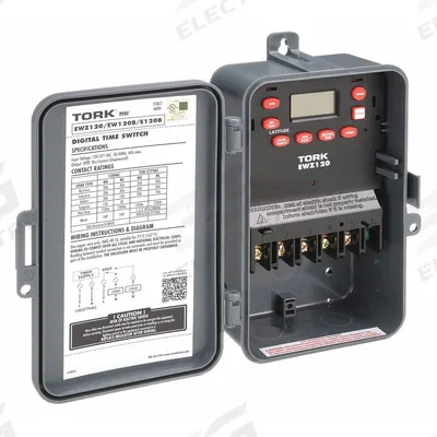 TORK Electronic Timer: 7 day, Astronomic, 120-277V AC, SPDT - Digital Timer Switches