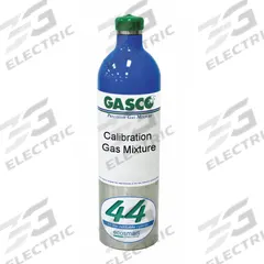 GASCO Calibration Gas: Air, Refillable, +/-5% Accuracy, C5H12, Calibration Gas, Calibration Gas (MPN 44ES-154-30). Key specifications — For Use With: All OEM Gas Detectors; Background Gas: Air; Brand: GASCO; Gas Mixture: Pentane (32% LEL) 0.45%; Reusability: Refillable.