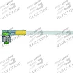 Cordset: M12 Female Right Angle X Bare Wire, 4 Pins, Gray, PVC, 10 m Cable Lg, 4 A Max Current (A) (MPN 7000-12421-2141000). Key specifications — Cable Jacket Color: Gray; End 1 Gender: Female; End 1 Mounting Orientation: Right Angle; End 2 Connection Type: Bare Wire; IP Rating: IP67; Brand: MURRELEKTRONIK; Wire Size: 22 AWG; Cable Jacket Material: PVC.