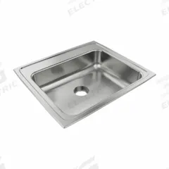 JUST MANUFACTURING Bowl Drop-In Sink: 22 in Overall Lg, 19 1/2 in Overall Wd, 5 1/2 in Bowl Dp (MPN SLNADA1921A554-J). Key specifications — Brand: JUST MANUFACTURING; Color Family: Silver/Gray.