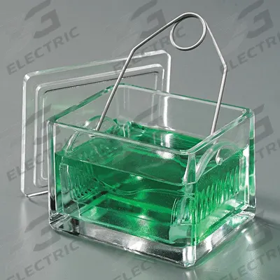 WHEATON Staining Dish Set: 20 Sample Capacity, 91 mm Ht, 71 mm Wd, 60 mm Dp - Staining Dishes