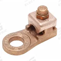 BURNDY Wire Connector: 8 AWG – 4 AWG Wire Sizes, 3/8 in Stud Size, Unplated Copper Lug Body (MPN QDA4C). Key specifications — Brand: BURNDY; For Wire Material: Copper; Maximum Stranded Copper Wire Size: 4 AWG; Minimum Stranded Copper Wire Size: 8 AWG; Lug Material: Unplated Copper.