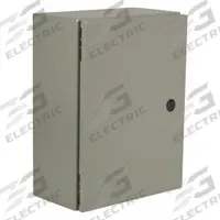 WIEGMANN Enclosure: Steel, 24 in x 24 in x 20 in, NEMA 12/13/3R/4, Solid Cover, Hinged (MPN N412242420C). Key specifications — Closure Method: 1/4-Turn Latch; Brand: WIEGMANN; Knockouts: Not Included.