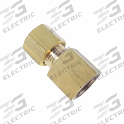 PARKER Compression Fitting Coupling: 3/4 in Pipe x 20 mm OD Fitting Size, BSPP x Compression - Standard Sleeve Brass Compression Fittings