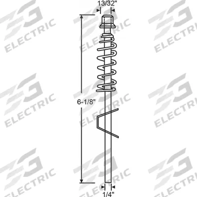 Grainger Pivot Pin: 6 1/8 in Lg, 21/32 in Wd, 50 lb Max Wt, 5 PK - Hanging Door Pivots