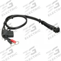 BATTERY TENDER Fused Ring Terminal Harness: Ring Terminal Accessory Cable, 16 ga Wire Size, Black (MPN 081-0069-6). Key specifications — Termination Type: Ring Terminal Accessory Cable; Connection Type: Bolt; Maximum Voltage: 15V; Wire Color: Black; Wire Size: 16 ga; Brand: BATTERY TENDER.