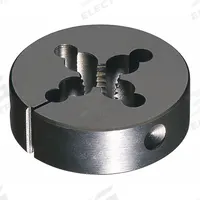 CLE-LINE Round Threading Die: 7/8"-9 UNC, 2 1/2 in OD, Adj, Carbon Steel (MPN C65395)