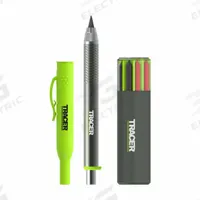 TRACER Carpenter's Pencil: Holster, Carpenter's Pencil, Red, Metal/Plastic/Tile/Wood, Black/Green (MPN ATPK1-PRO). Key specifications — attr1284576: Oval; attr1284577: TRACER; attr1284590: Holster; attr1284591: Red; attr1284575: Aluminum; attr1284574: Black/Green.
