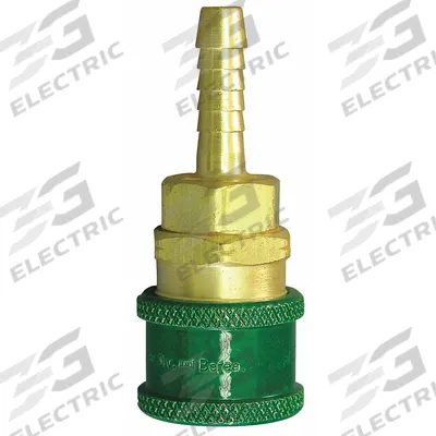 HANSEN Quick Coupler Body: Hose Barb - Oxygen Hose Quick-Disconnect Coupling Sockets