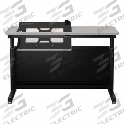 VERSADESK Standing Desk: Gray, Wood, 48 in Overall Wd, 24 in Overall Dp, 36 in Max Desktop Ht - Manual Adjustable-Height Desks