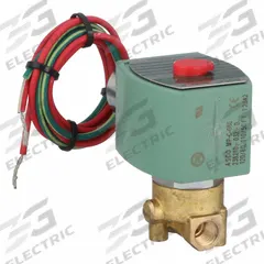 REDHAT Solenoid Valve: 2-Way, Normally Closed, 1/8 in Pipe Size, 110V AC/120V AC, High Flow (MPN 8262H002LF 120/60, 110/50). Key specifications — Pipe Size: 1/8 in; Voltage: 120V AC; Brand: REDHAT.