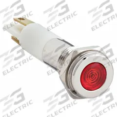 APPROVED VENDOR Flush Panel Light: 5/16 in Panel Mounting Hole Dia, LED, Green, Flush Head, H08 (MPN 24M062). Key specifications — Brand: APPROVED VENDOR; Electrical Connection: 0.11 Male Quick Disconnect.