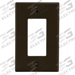 HUBBELL Wall Plate: Decorator-Rocker, 1 Gang, Brown, Std Size (MPN P26). Key specifications — Brand: HUBBELL; Material: Polycarbonate.