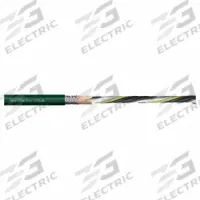 CHAINFLEX Servo Motor Cable: (4) 12 AWG (4.0)/(2) Shielded Twisted Pr 16 AWG (1.5), Green (MPN CF21-40150202). Key specifications — Conductor Grouping: (4) 12 AWG/(2) Shielded Twisted Pair 16 AWG; Includes Ground: Yes; Overall Length: Order by the Foot; Minimum Bend Radius Factor - Fixed: 4 x OD; Minimum Bend Radius Factor - Flexible: 6 x OD; Brand: CHAINFLEX.