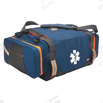ERGODYNE Duffel Bag: Polyester, Blue, 3,845 cu in Interior Volume, Zipper - Medic & Trauma Duffle Bags