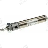 SMC Round Body Cylinder: 3/4 in Bore, 1 in Stroke, Stainless Steel, Nose Mounting, 1/8 in NPT, NCMK (MPN NCMKB075-0100). Key specifications — attr1133716: Non-Rotating Rod.