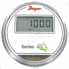 DWYER Air Velocity Transmitter: 4 mA to 20 mA, 122°F, AVUL-3DB1-LCD, 1,000 fpm to 4,000 fpm, LCD. Key specifications — Communication Protocol - NEW: BACnet; Air Velocity Accuracy: +/-3%; Brand: DWYER; Manufacturer Part Number: AVUL-3DB1-LCD; Calibration Certificate: Not Included.