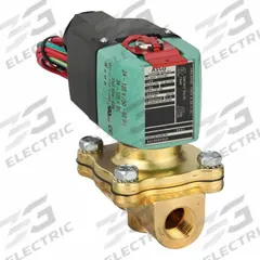 REDHAT Solenoid Valve: 2-Way, Normally Closed, 3/8 in Pipe Size, 24 to 120V AC/DC, Watertight (MPN 8210P093LF 24-120). Key specifications — Pipe Size: 3/8 in; Voltage: 24 to 120V AC/DC; Brand: REDHAT; Coil Enclosure: Watertight.