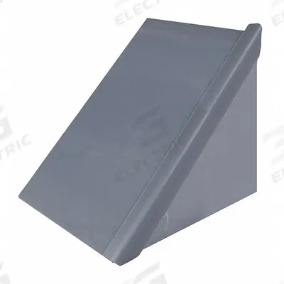 BIRD BARRIER Bird Slide End Cap: Plastic, 14 1/2 in Ht, 11 in Wd, 50 ft Lg, Gray, Heavy - Bird Control Slide End Caps