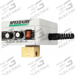 SPEEDAIRE Timed Electric Auto Drain Valve: 1/2 in Drain, 4 gpm, 115 V, 1 min to 60 min (MPN 53CE43). Key specifications — attr294755: SPEEDAIRE; attr292031: 1 sec to 30 sec.