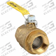 APPROVED VENDOR Manual Two-Way Ball Valve: 1 1/2 in, Brass, Straight, FIP x FIP, Full Port Ball Port (MPN 107-827NL). Key specifications — Brand: APPROVED VENDOR; Handle: Lever.