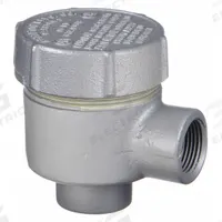 Conduit Outlet Body: Iron, Triple Coat Epoxy Coating, GRJ, 1/2 in Trade Size, EA Body, Threaded (MPN GRJEA50). Key specifications — Series: For Round Body; Compatible Conduit Trade Size: 1/2 in; Thread Gender: Female; Hub Style: Threaded; Cover Included: Yes; Body Style: EA; Connection Type: Threaded; Back Type: Round.