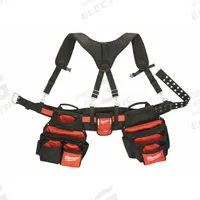 MILWAUKEE Tool Belt: 30 in to 53 in Waist Size, Pockets 24, Padded (MPN 48-22-8120). Key specifications — Brand: MILWAUKEE; Padded: Padded; Belt Color: Black; Primary Application: General Purpose.
