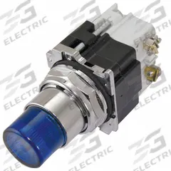 EATON Illuminated Push Button: Illuminated, Extended Profile, Metallic, 30 mm, 1NO/1NC (MPN 10250T397LLD2A-1). Key specifications — Brand: EATON; Action: Momentary; Series: 10250T; Push Button Material Type: Metallic.